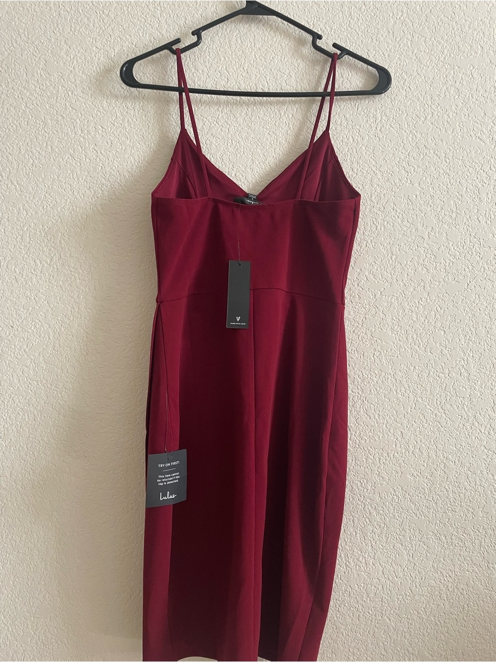 Lulu's Forever your Girl Wine Red Bodycon Dress